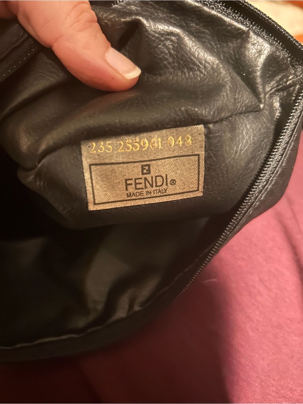 Fendi Black Patent Tote Bag with pouch - Picture 16 of 16